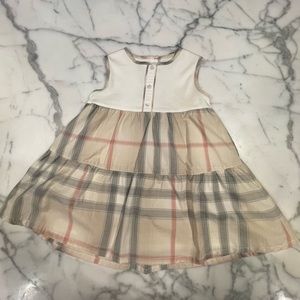 Burberry Children sleeveless check checked cotton dress